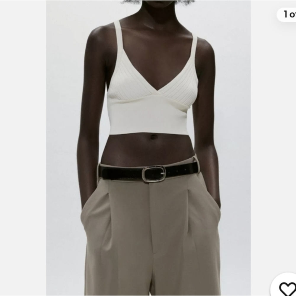 Zara Strappy Knit Crop Top